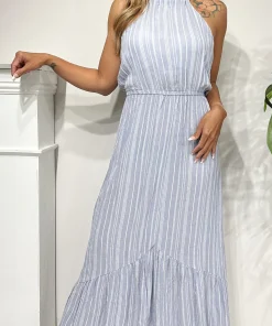 HIGH NECK MAXI DRESS